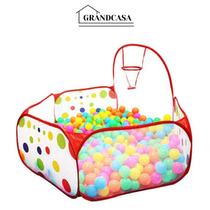 Piscina de Bolinhas com Cesta de Basquete
