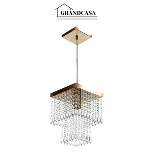 Lustre Pendente De Cristal Acrílico Marrycrilic Cobre
