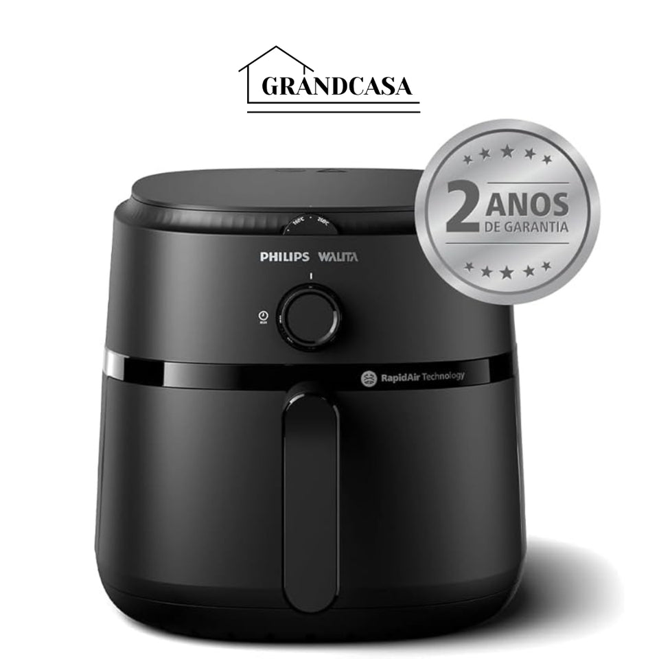 Fritadeira Airfryer Série 1000 XL, Philips Walita, 6,2 litros, Tecnologia RapidAir, Preta, 2 anos de garantia