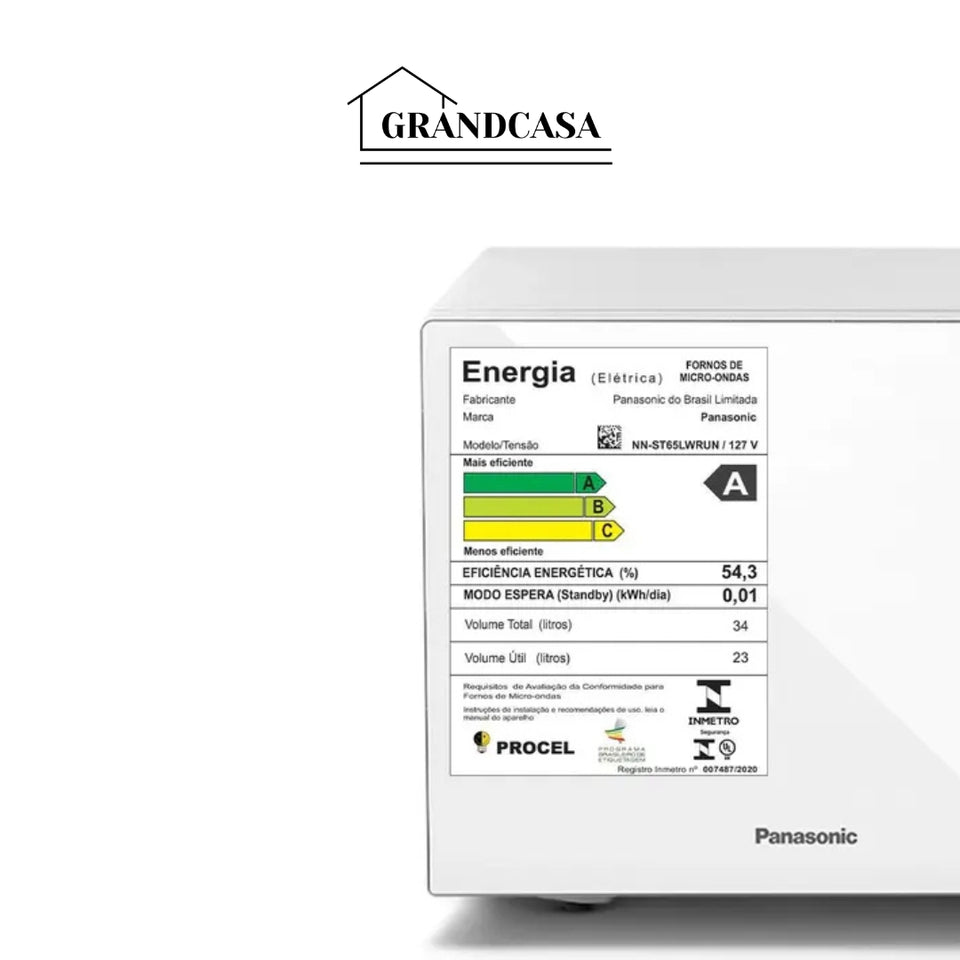 Micro-Ondas Panasonic 34 litros 900W Branco