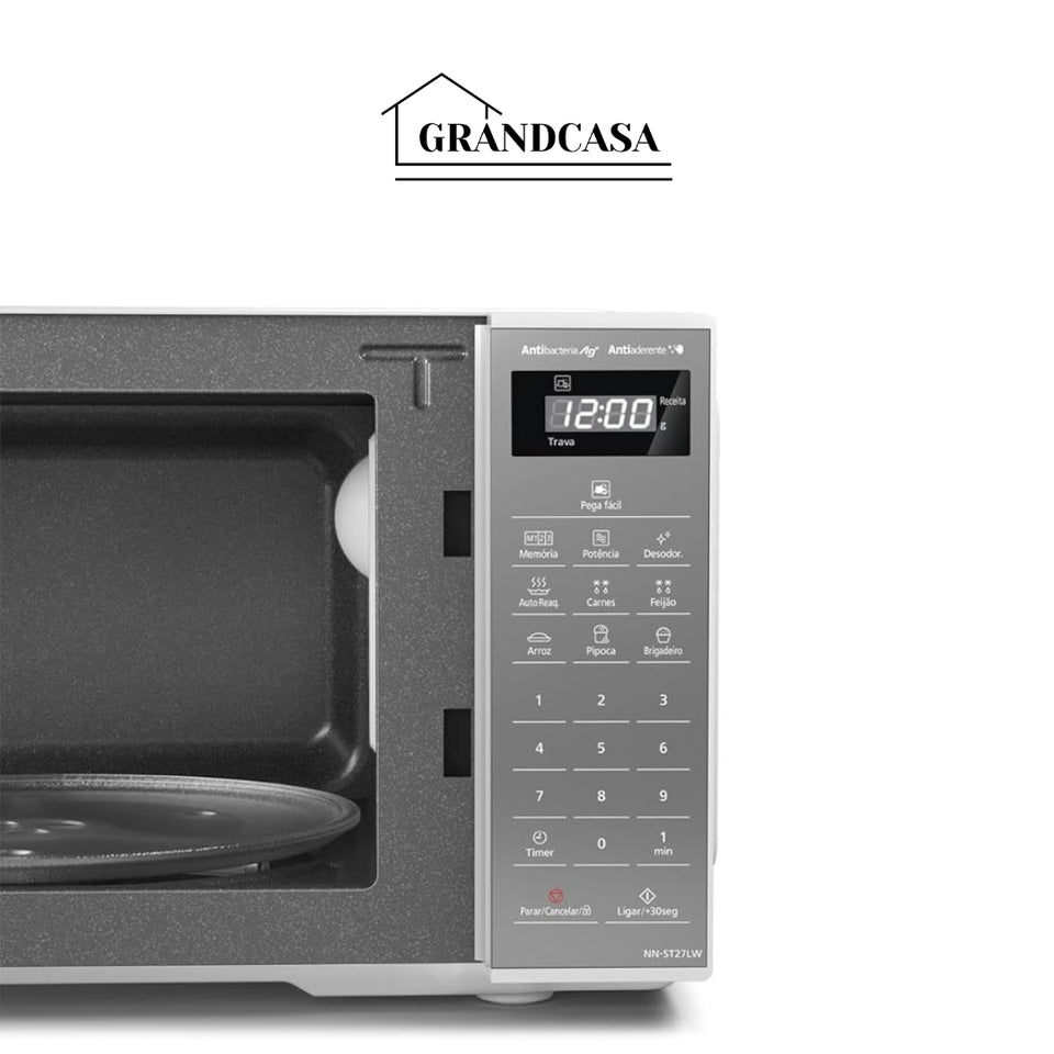 Panasonic Micro-ondas 21L Branco Espelhado