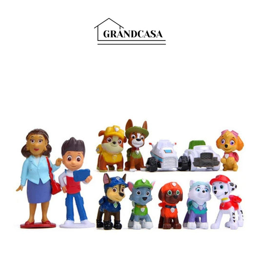 Kit Bonecos Patrulha Canina - 12 Unidades
