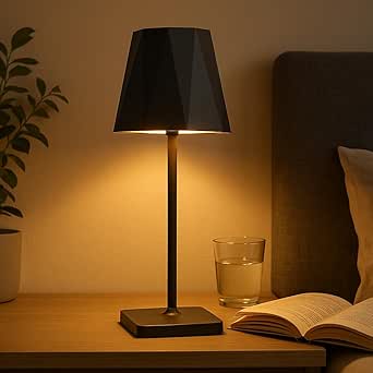 Abajur Luminária Led Mesa Touch Recarregável Sem Fio 3 Níveis de Luz Portátil