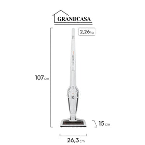 Aspirador de Pó vertical bateria Ergorapido 2 em 1 Electrolux 21min 2 velocidades capacidade 460Ml ERG21 Bivolt Branco
