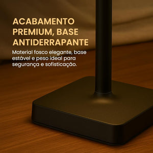 Abajur Luminária Led Mesa Touch Recarregável Sem Fio 3 Níveis de Luz Portátil