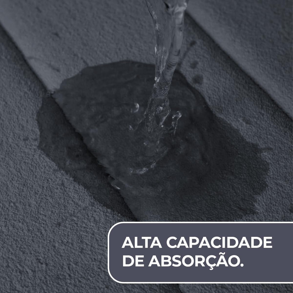 Decolab Tapete Extra Absorvente Banheiro Super Soft | Kit Tapete Banheiro Box ou Banheira Completo | Jogo Tapetes Para Banheiro Multiuso (Cinza-escuro, 3 Peças)