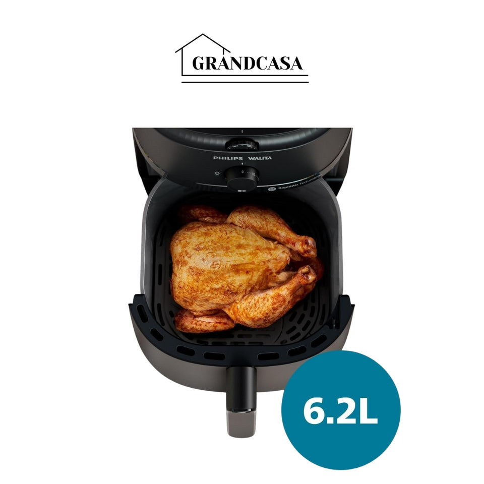 Fritadeira Airfryer Série 1000 XL, Philips Walita, 6,2 litros, Tecnologia RapidAir, Preta, 2 anos de garantia
