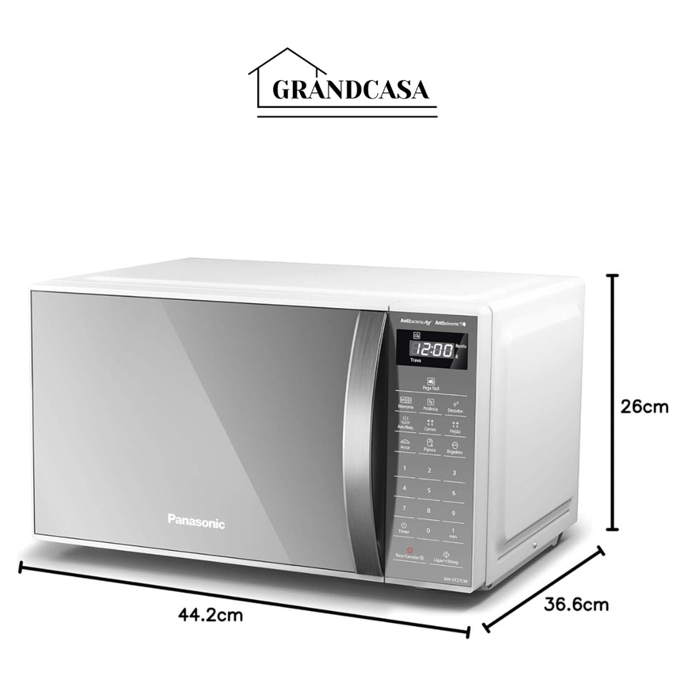 Panasonic Micro-ondas 21L Branco Espelhado