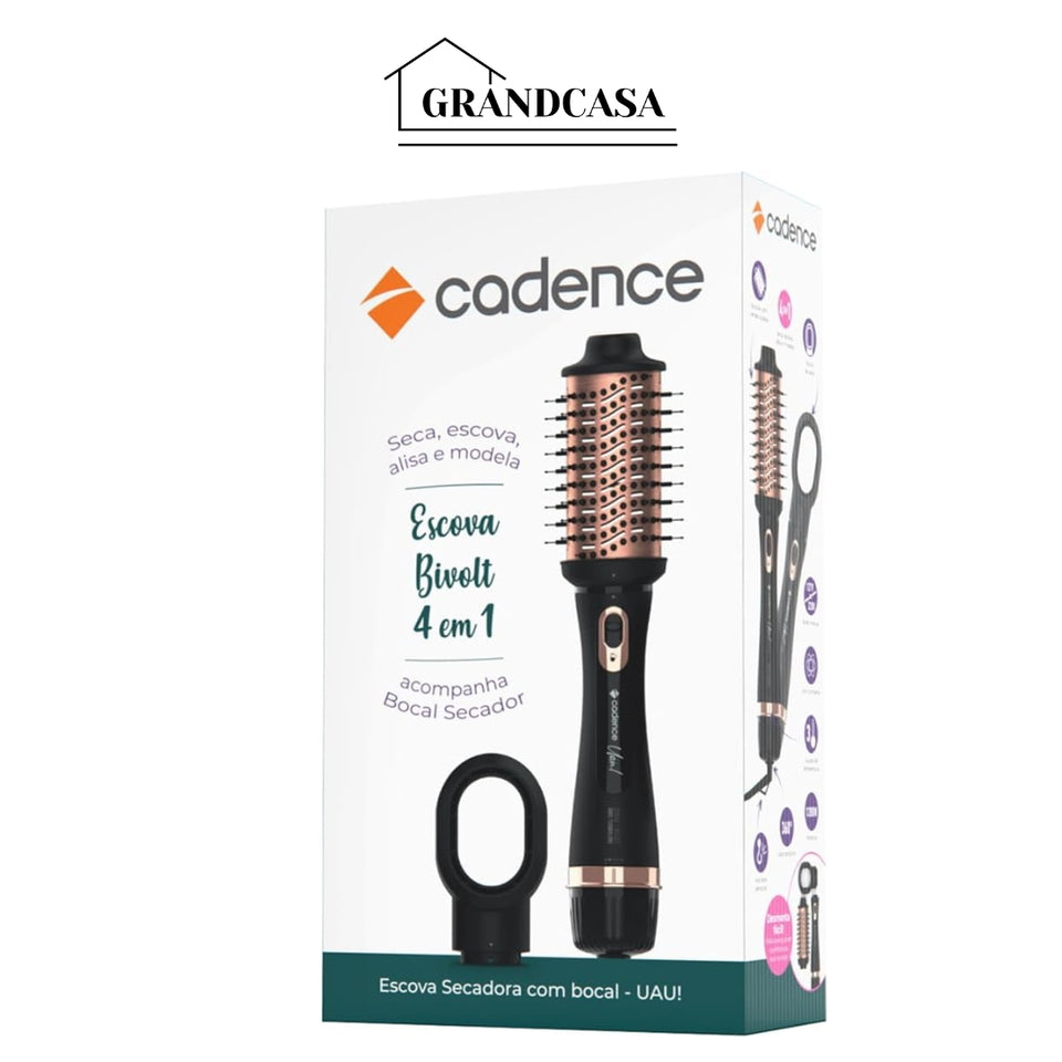 Escova Secadora Cadence Uau 4 em 1 - Bivolt ESC800