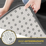 Decolab Tapete Extra Absorvente Banheiro Super Soft | Kit Tapete Banheiro Box ou Banheira Completo | Jogo Tapetes Para Banheiro Multiuso (Cinza-escuro, 3 Peças)